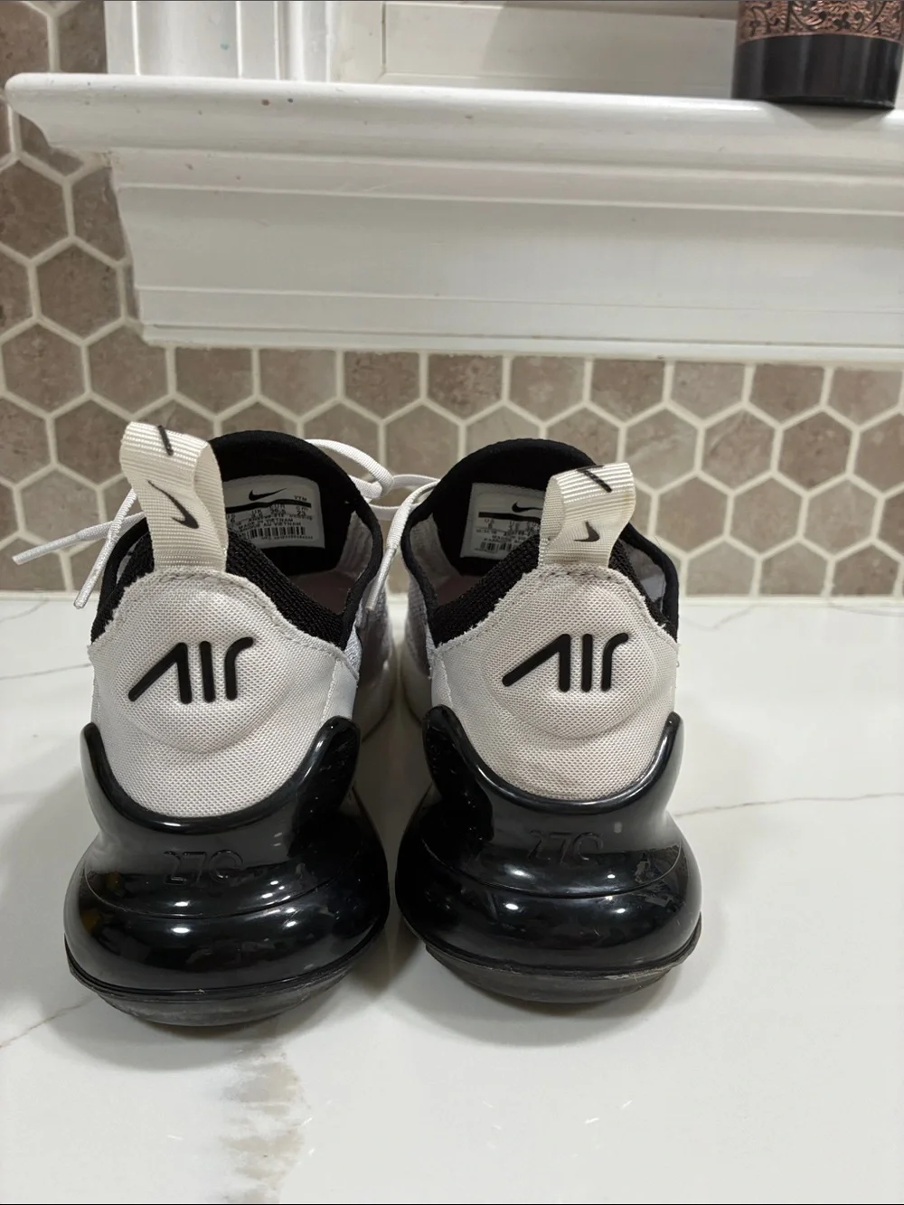 Nike silver “lace” and Black Air Max 270 Athletic Sneakers Women’s Size 6